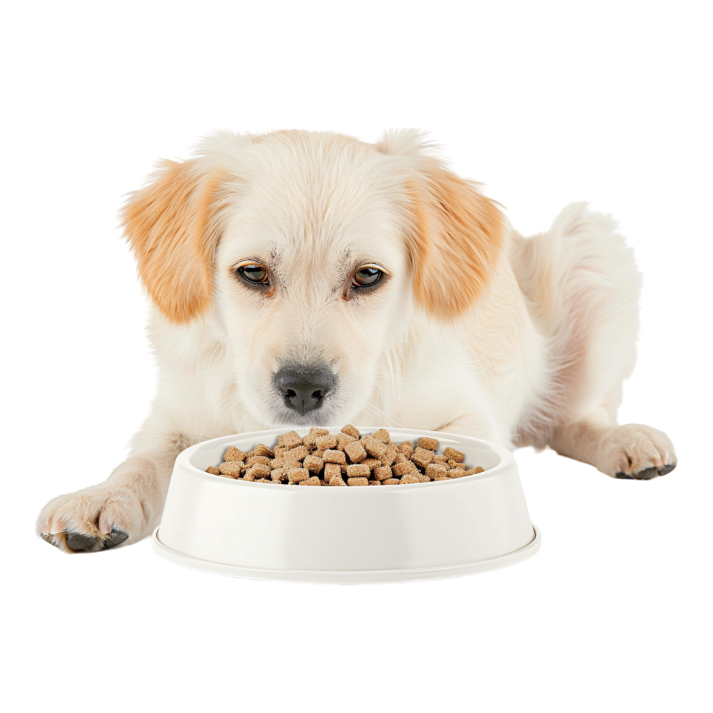 dog eating