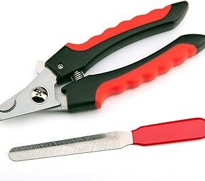 professional-red-black-dog-nail-trimmers-filer-set